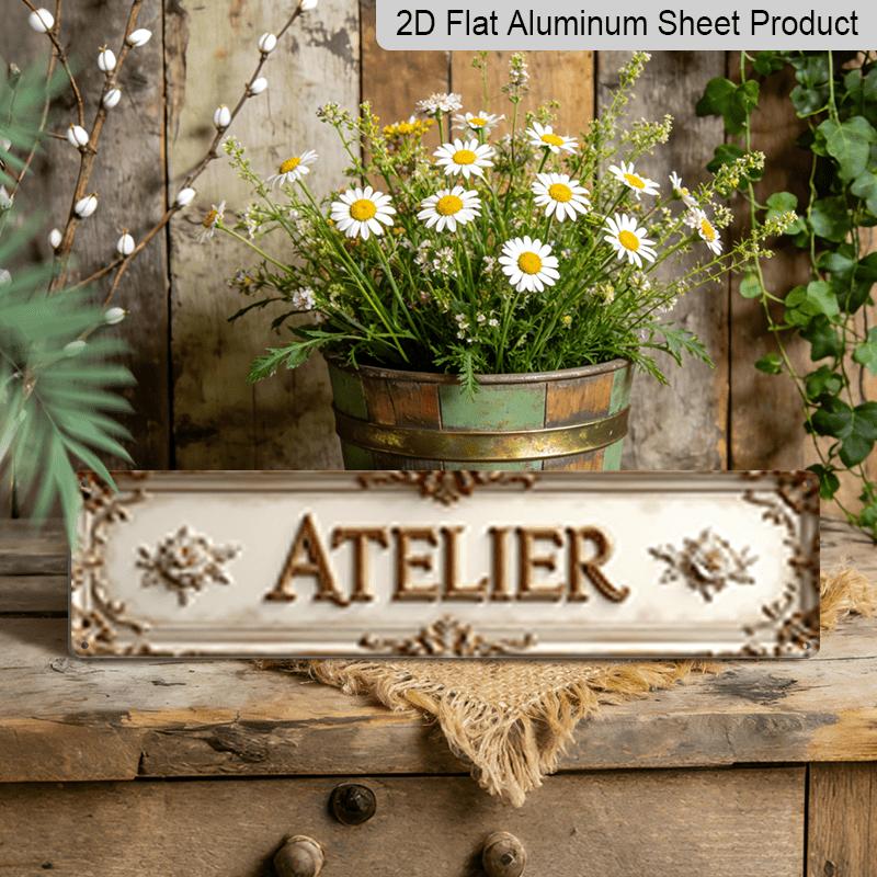 2D Flat, Vintage Large Golden Frame Engraved Aluminum Sign - 3.94x15.75 Inches Wall Metal Plaque with Floral Pattern and Text, Easy To Install 40cm x 10cm
2D Flat, Vintage Large Golden Frame Engraved Aluminum Sign - 3.94x15.75 Inches Wall Metal Plaque with Floral Pattern and Text, Easy To Install 40cm x 10cm