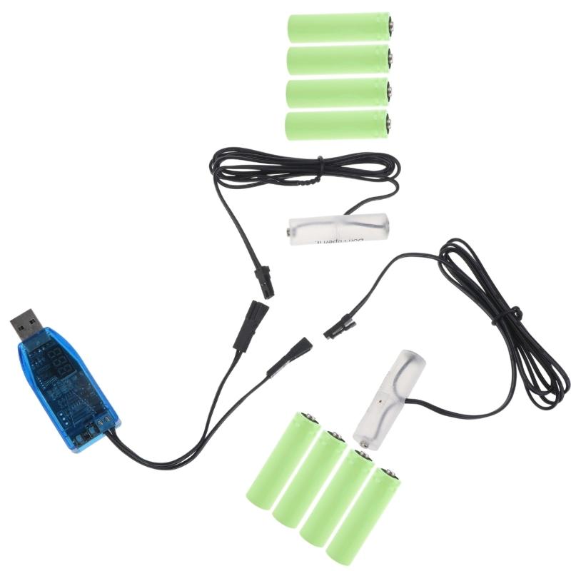 1 to 2 USB to 1.5V 3V 4.5V 6V 9V 12V AA Battery Eliminators Replace 1-8pcs LR6 AA Batteries Adjust Voltage Power Cord 1
1 to 2 USB to 1.5V 3V 4.5V 6V 9V 12V AA Battery Eliminators Replace 1-8pcs LR6 AA Batteries Adjust Voltage Power Cord 1