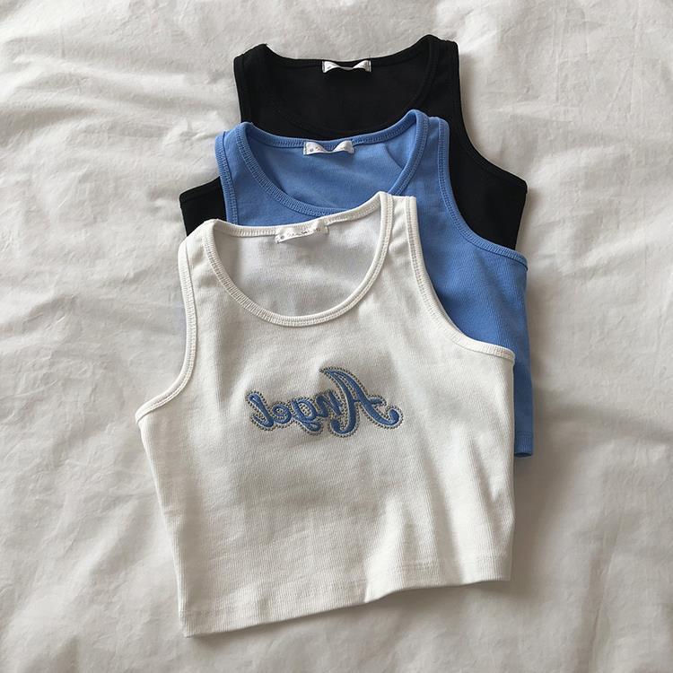 Вышитые буквы Высокая талия Кроп Топ Женщины Дышащий Camisole Ребристый Сплошной цвет Уличная одежда Y2K Одежда Танк Топ
Вышитые буквы Высокая талия Кроп Топ Женщины Дышащий Camisole Ребристый Сплошной цвет Уличная одежда Y2K Одежда Танк Топ