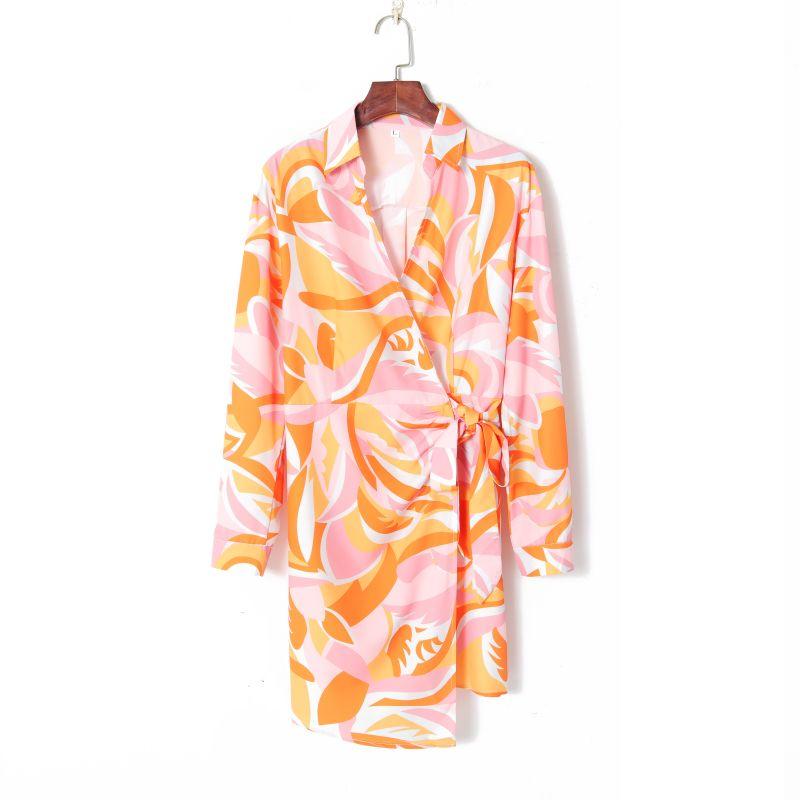 Модный экспорт Женская рубашка с длинными рукавами, V-образным вырезом, свободного кроя, со шнуровкой, длинная, универсальная, с принтом, для досуга, для работы Orange Print S
Модный экспорт Женская рубашка с длинными рукавами, V-образным вырезом, свободного кроя, со шнуровкой, длинная, универсальная, с принтом, для досуга, для работы Orange Print S