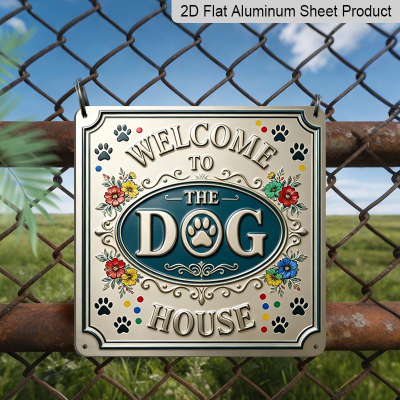 2D Flat, 1pc, Vintage Metal Aluminum Decorative Sign, Welcome To The Dog House, Retro Wall Art, Home Decor for Porch, Entryway, Garden Room, Hallway 20*20cm
2D Flat, 1pc, Vintage Metal Aluminum Decorative Sign, Welcome To The Dog House, Retro Wall Art, Home Decor for Porch, Entryway, Garden Room, Hallway 20*20cm