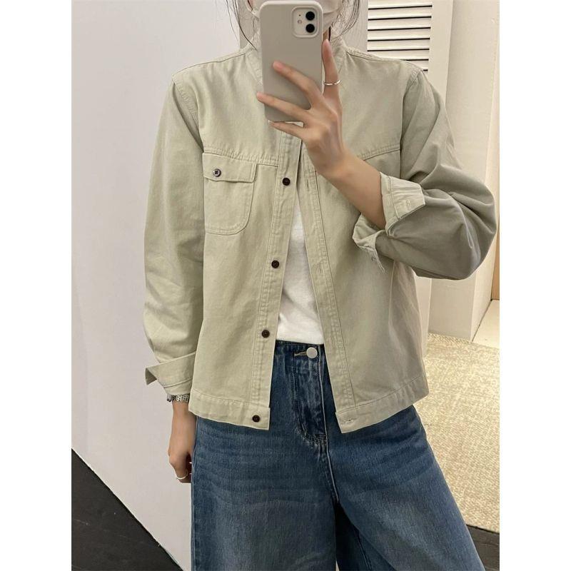 2026 Spring Versatile Korean Style Washed Twill Cotton Stand-up Collar Jacket: Elegant Casual Workwear Top 2XL 130-145 catties сірий колір/абрикосовий
2026 Spring Versatile Korean Style Washed Twill Cotton Stand-up Collar Jacket: Elegant Casual Workwear Top 2XL 130-145 catties сірий колір/абрикосовий