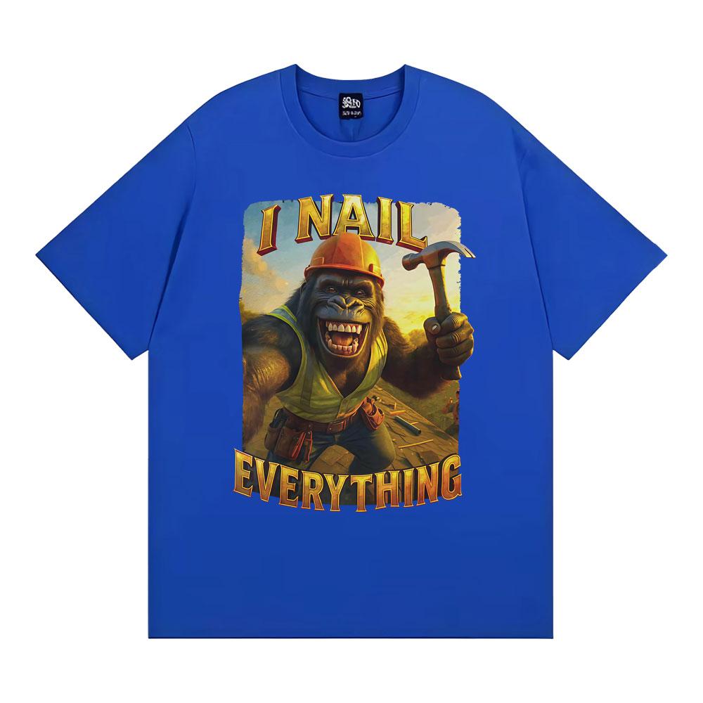 I Nail Everything Ironic Roofer Gorilla Selfie T Shirt Funny Carpenter Meme Tee Shirt Unisex Women Vintage Style Oversized Tshirt 4XL
I Nail Everything Ironic Roofer Gorilla Selfie T Shirt Funny Carpenter Meme Tee Shirt Unisex Women Vintage Style Oversized Tshirt 4XL