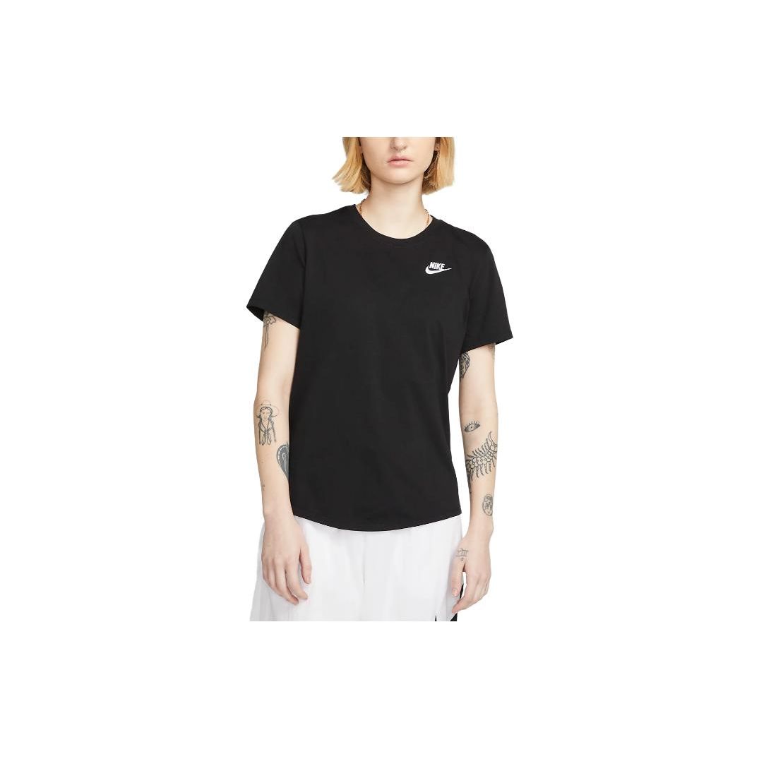 Женская футболка с круглым вырезом с однотонным логотипом Nike, черная DX7902-010
Женская футболка с круглым вырезом с однотонным логотипом Nike, черная DX7902-010