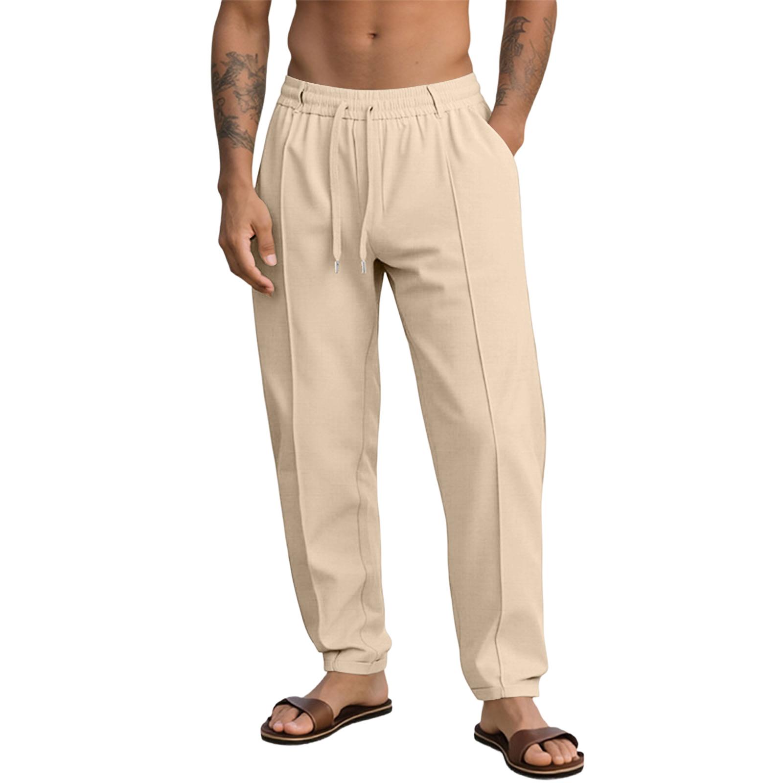 Men s Relaxed-Fit Casual Linen Stretch Trousers With Elastic Waist And Cuffed Legs L хакі
Men s Relaxed-Fit Casual Linen Stretch Trousers With Elastic Waist And Cuffed Legs L хакі