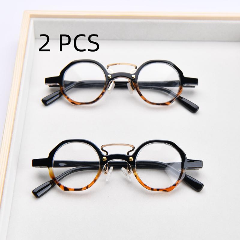 2PCS Suit Retro Small Round Frame Reading Glasses For Men Double Bridge Eyeglasses Glasses Men Artistic Frame Glasses +1 To +4.0 1.5
2PCS Suit Retro Small Round Frame Reading Glasses For Men Double Bridge Eyeglasses Glasses Men Artistic Frame Glasses +1 To +4.0 1.5