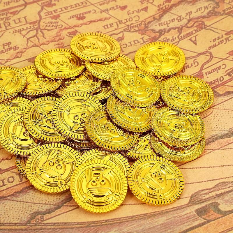 10pcs Pirates Gold Coins Plastic Gold Coins Props Game Accessary Funny Playing Toys for Kids Children Gold Coins Props (Golden) 10pcs/set золотий
10pcs Pirates Gold Coins Plastic Gold Coins Props Game Accessary Funny Playing Toys for Kids Children Gold Coins Props (Golden) 10pcs/set золотий