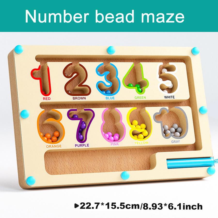 Montessori Magnetic Color Sorting Games Maze Board Pen Moving Bead Games Wooden Control Sensory Play Educational Toys for Kids
Montessori Magnetic Color Sorting Games Maze Board Pen Moving Bead Games Wooden Control Sensory Play Educational Toys for Kids