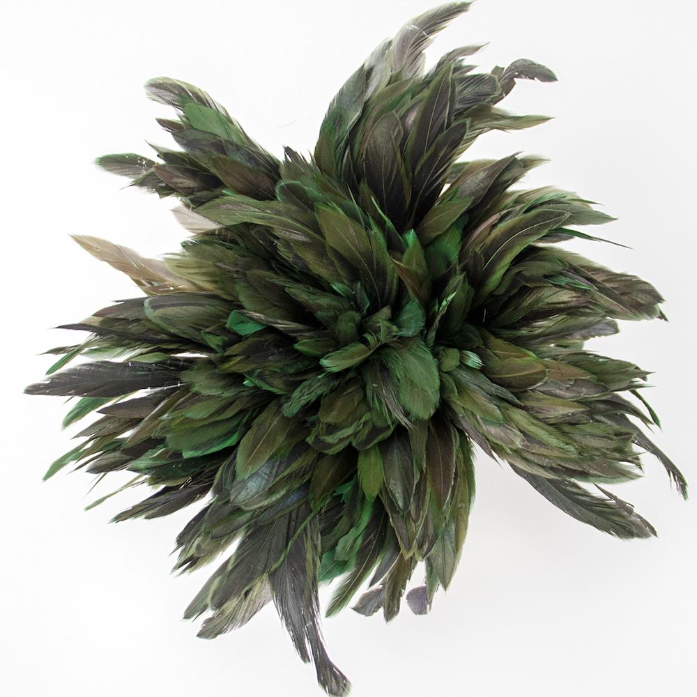 90-100 шт. Черные перья петуха крашеные 5-7 дюймов Натуральные перья фазана Украшение Карнавальные сценические костюмы Швейные аксессуары зелёный