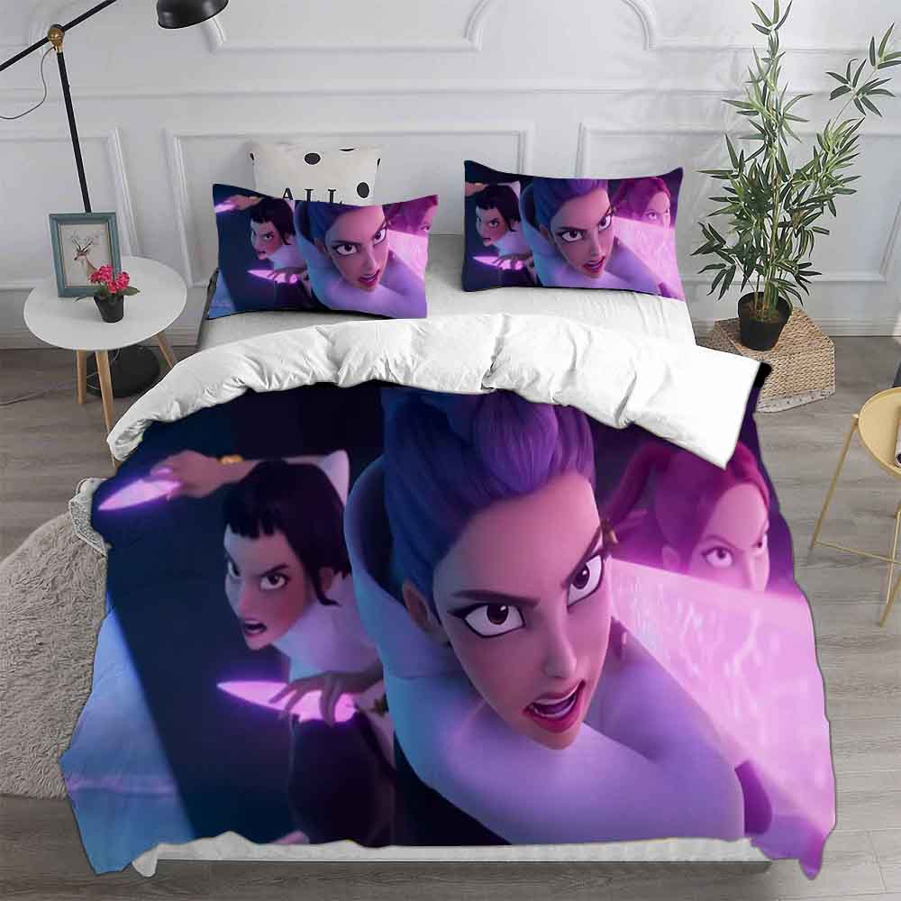 KPop Demon Hunters Bedding Sets EU Single Comforter Quilt Bed Cover Duvet Cover Pillow Case 2-3 Pieces Sets Halloween Costume EU Single 135x200cm
KPop Demon Hunters Bedding Sets EU Single Comforter Quilt Bed Cover Duvet Cover Pillow Case 2-3 Pieces Sets Halloween Costume EU Single 135x200cm