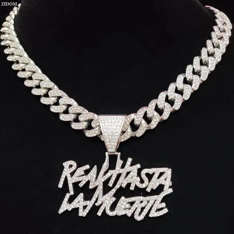 Hip Hop Letter Pendant Cuban Necklace For Men Shimmering Rhinestone Gold Silver Color Fashion Punk Style Party Jewelry Gift
Hip Hop Letter Pendant Cuban Necklace For Men Shimmering Rhinestone Gold Silver Color Fashion Punk Style Party Jewelry Gift