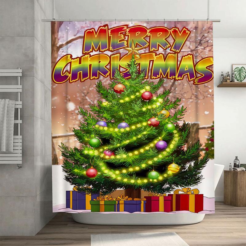 Tuniu Festive Christmas Tree Shower Curtain Funny Holiday Decor Cute Bathroom Fabric Waterproof Holiday Backdrop Cozy Christmas W60H190(CM)-1 Pcs
Tuniu Festive Christmas Tree Shower Curtain Funny Holiday Decor Cute Bathroom Fabric Waterproof Holiday Backdrop Cozy Christmas W60H190(CM)-1 Pcs