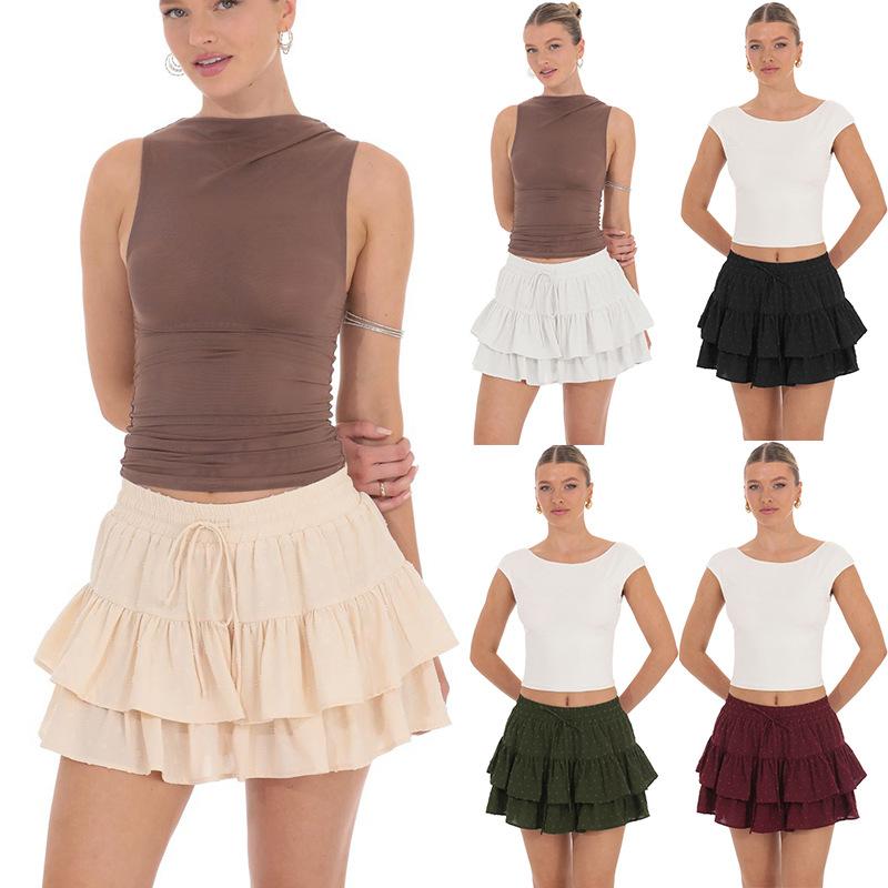 New Summer Women s Elastic Waist Belted Skirt Pants Sweet Layered Cake Skirt S білий
New Summer Women s Elastic Waist Belted Skirt Pants Sweet Layered Cake Skirt S білий