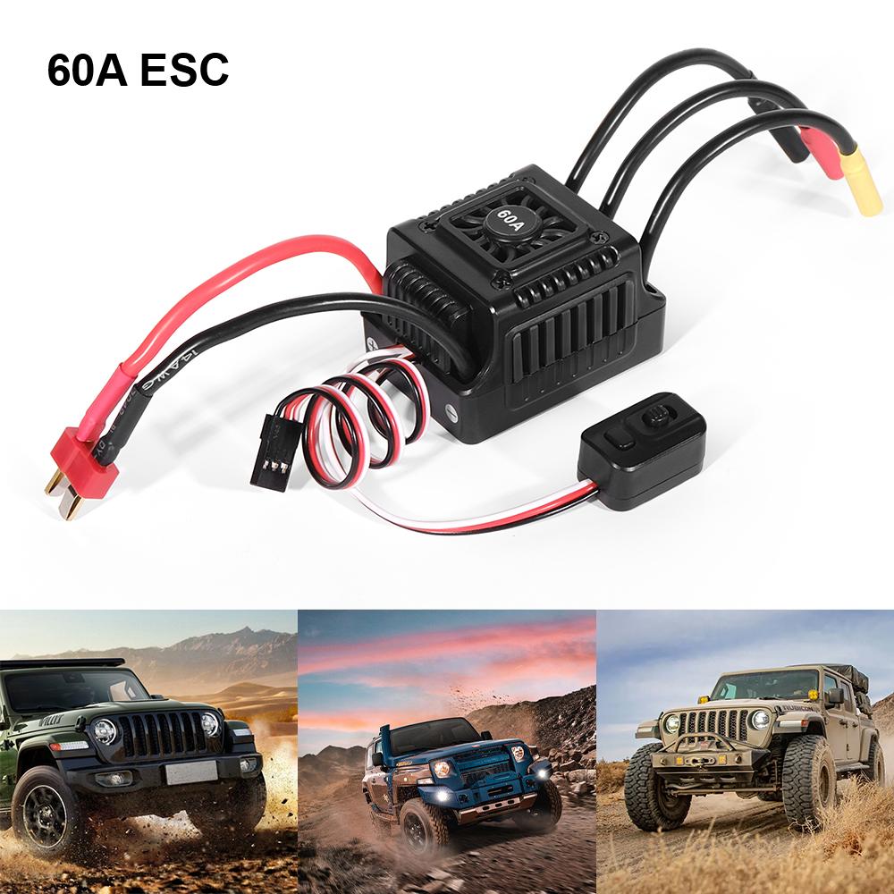 2-3S T/XT60 5.85V/3A 60A ESC BEC Водонепроникний безщітковий електричний контролер швидкості ESC для 1/10 RC позашляхового автомобіля Crawler Monster Buggy Truck On-road Part T Black
2-3S T/XT60 5.85V/3A 60A ESC BEC Водонепроникний безщітковий електричний контролер швидкості ESC для 1/10 RC позашляхового автомобіля Crawler Monster Buggy Truck On-road Part T Black