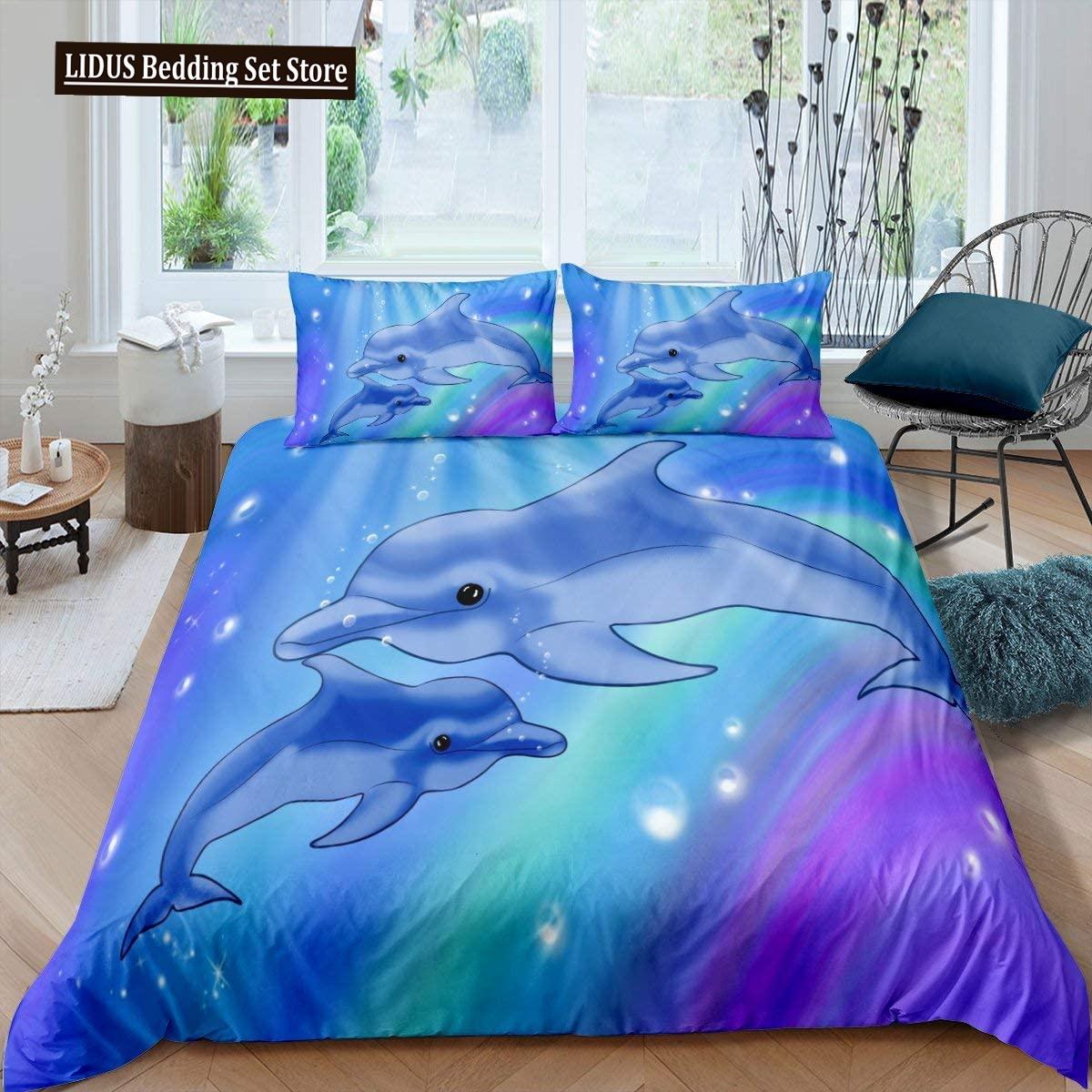 Dolphin Duvet Cover Set Cute Kawaii Wild Animals King Queen Full Size Polyester Bedding Set For Boys Girls Comforter Cover EU single(135x200cm)
Dolphin Duvet Cover Set Cute Kawaii Wild Animals King Queen Full Size Polyester Bedding Set For Boys Girls Comforter Cover EU single(135x200cm)