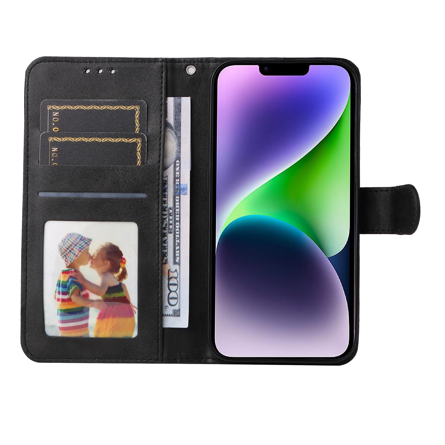 For iPhone 15 Anti-Scratch PU Leather Wallet Phone Case Calf Texture Flip Stand Cover Black
For iPhone 15 Anti-Scratch PU Leather Wallet Phone Case Calf Texture Flip Stand Cover Black