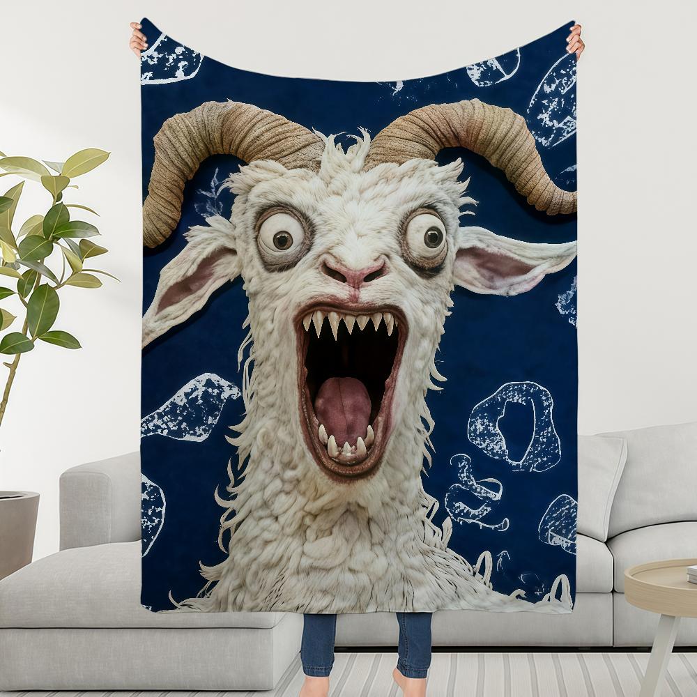 Spooky Goat Face 2D Blanket Throw Super Cosy Plush Living Room Sofa Couch Childish Birthday Gifts 75x90cm
Spooky Goat Face 2D Blanket Throw Super Cosy Plush Living Room Sofa Couch Childish Birthday Gifts 75x90cm