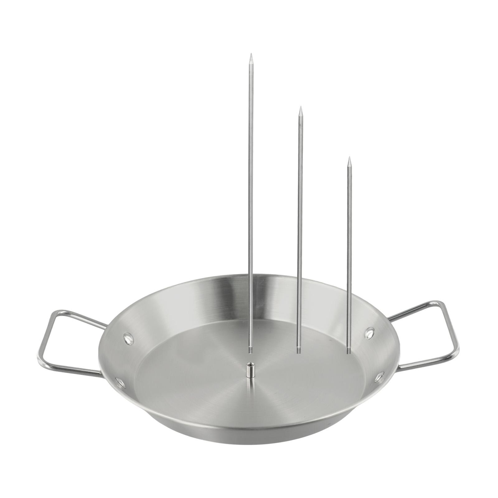 Sleek Stainless Steel BBQ Accessories Vertical Chicken Skewer Set Featuring 3 Reliable Spikes Great for Grilling
Sleek Stainless Steel BBQ Accessories Vertical Chicken Skewer Set Featuring 3 Reliable Spikes Great for Grilling