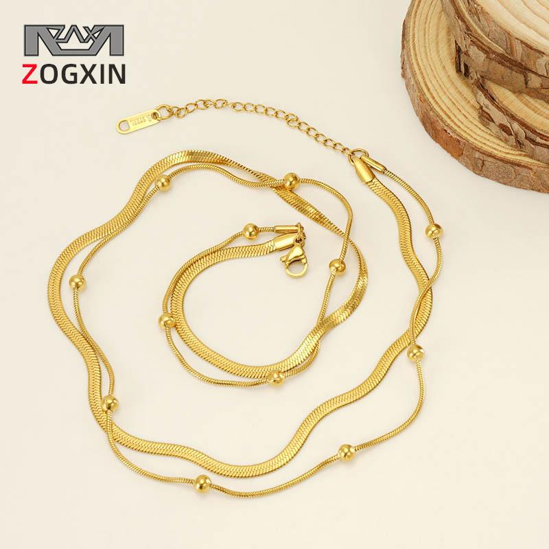 Stainless Steel Double-Layer Hip Hop Clavicle Necklace with Bead Clamps - Unique European & American Design 18K золотой
Stainless Steel Double-Layer Hip Hop Clavicle Necklace with Bead Clamps - Unique European & American Design 18K золотой