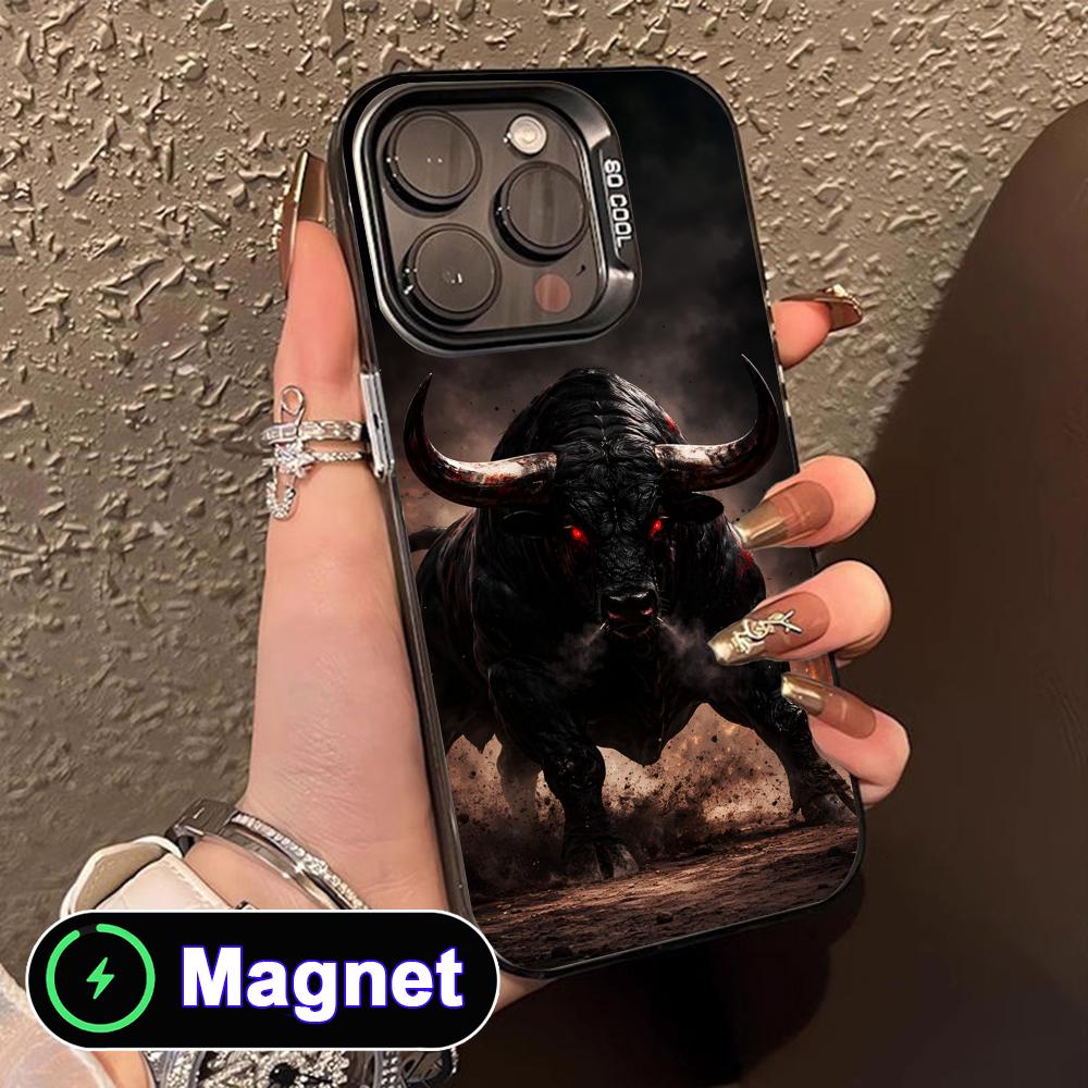 Bull Head Phone Case for iPhone 17 16 15 14 13 12 11 Air Pro Max Plus Colorful Silver MagSafe Cover iPhone 11
Bull Head Phone Case for iPhone 17 16 15 14 13 12 11 Air Pro Max Plus Colorful Silver MagSafe Cover iPhone 11