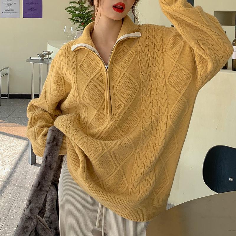 Европейский пуловер на молнии, небольшой пуловер с воротником-стойкой, женский весенне-осенний свитер в форме ромба One Size жёлтый
Европейский пуловер на молнии, небольшой пуловер с воротником-стойкой, женский весенне-осенний свитер в форме ромба One Size жёлтый