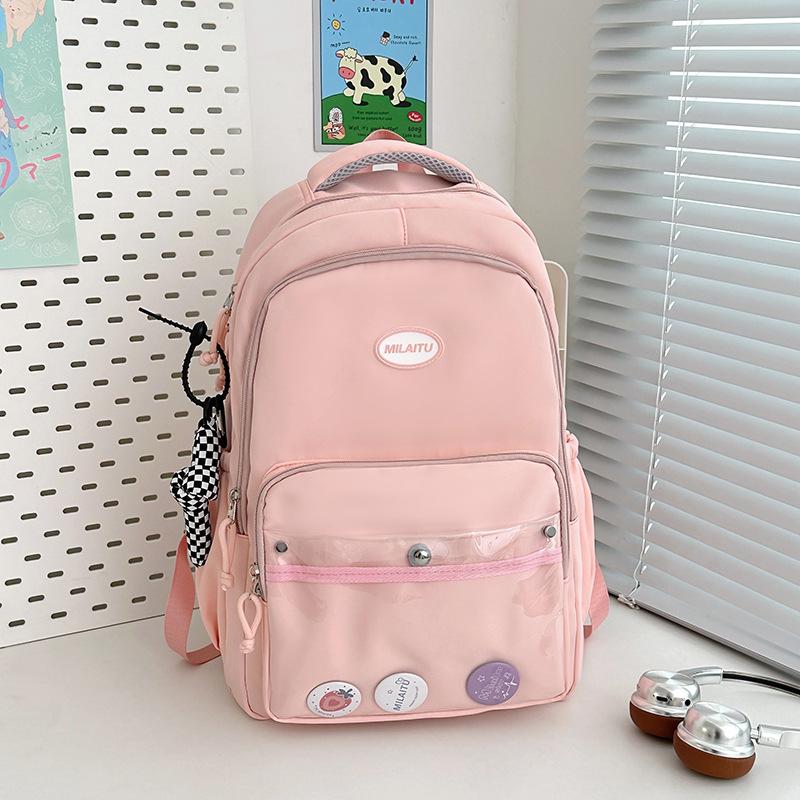Campus ins niche solid color simple schoolbag women s high value versatile junior high school student travel backpack 3 badges for a single bag (without pendants) розовый
Campus ins niche solid color simple schoolbag women s high value versatile junior high school student travel backpack 3 badges for a single bag (without pendants) розовый