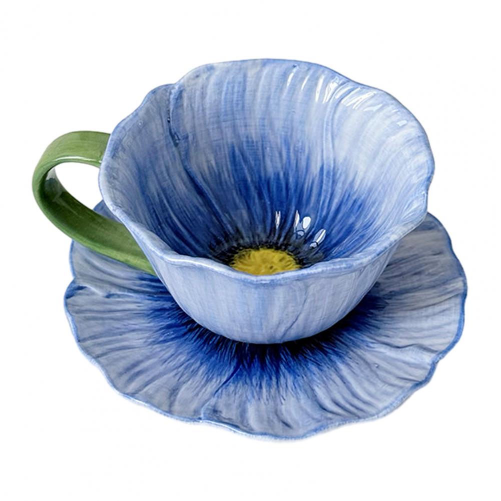 Coffee Cup With Saucer Food Grade Ceramic Floral Pattern Microwave Dishwasher Oven Safe Cappuccino Cup Kitchen Dining Bar синій
Coffee Cup With Saucer Food Grade Ceramic Floral Pattern Microwave Dishwasher Oven Safe Cappuccino Cup Kitchen Dining Bar синій