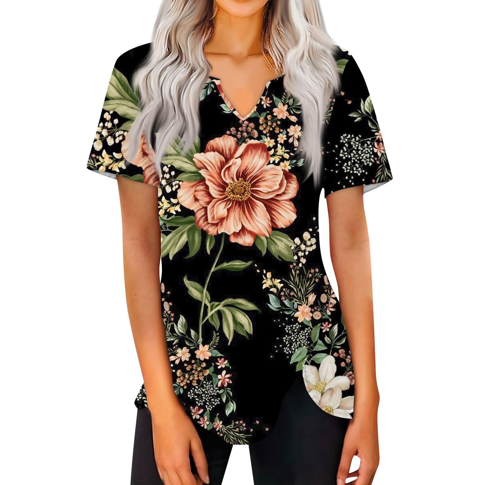 Летние топы для женщин 2024, модные для отпуска, с v-образным вырезом, рубашки с короткими рукавами и пуговицами в стиле бохо, повседневная свободная удобная туника, одежда XXL чёрный
Летние топы для женщин 2024, модные для отпуска, с v-образным вырезом, рубашки с короткими рукавами и пуговицами в стиле бохо, повседневная свободная удобная туника, одежда XXL чёрный