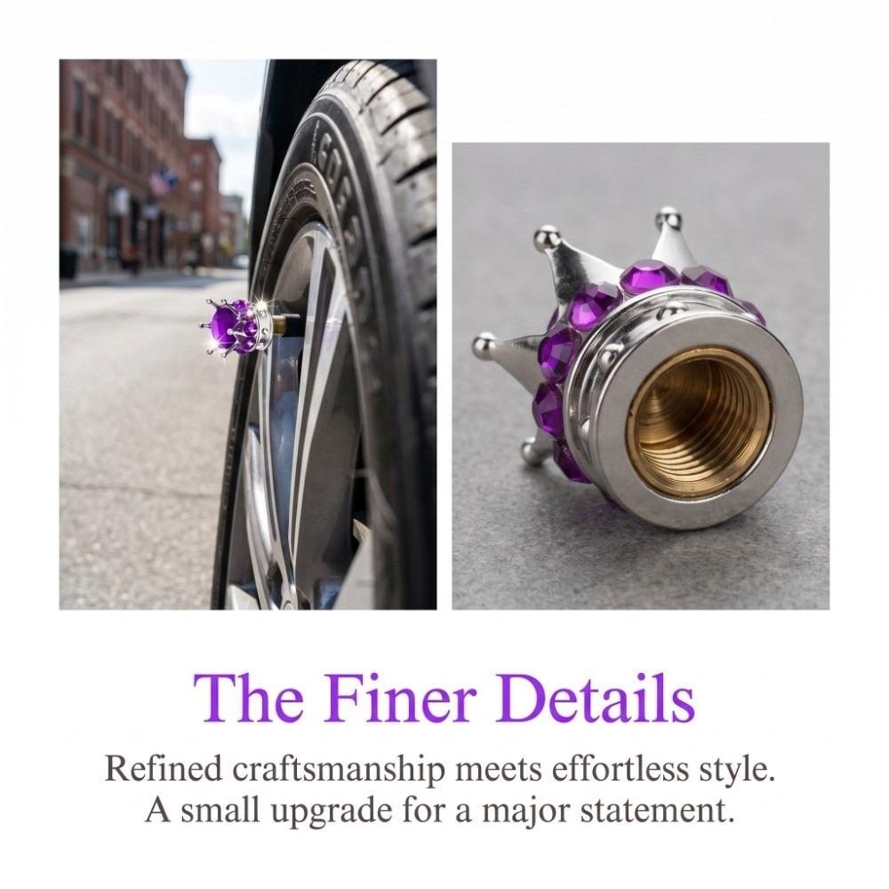 4PCS Handmade Crystal Rhinestone Tire Valve Stem Caps Valve Stem Covers Cars,Trucks,Bicycles фіолетовий
4PCS Handmade Crystal Rhinestone Tire Valve Stem Caps Valve Stem Covers Cars,Trucks,Bicycles фіолетовий