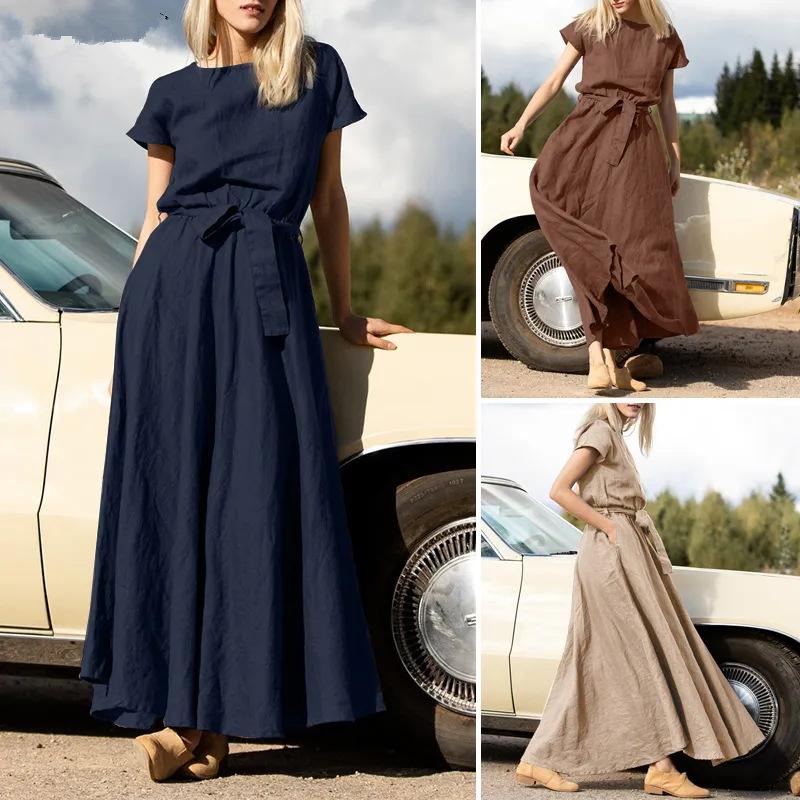 Women s Solid Color Belted Midi Dress, Short Sleeve Casual Summer Dress, Vintage Style Blue/Brown/Khaki Dress S Темно-синій
Women s Solid Color Belted Midi Dress, Short Sleeve Casual Summer Dress, Vintage Style Blue/Brown/Khaki Dress S Темно-синій