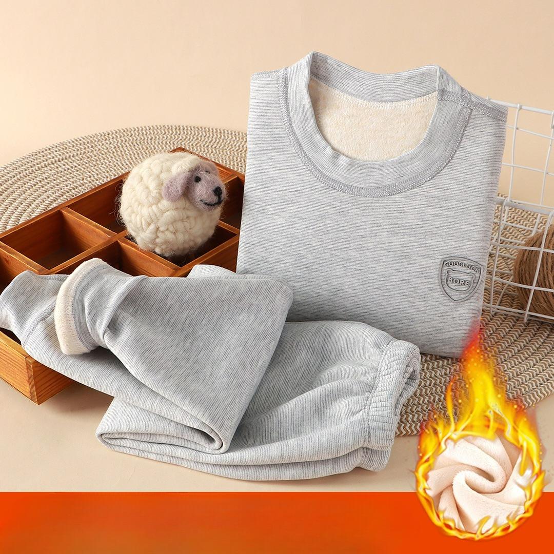 Children s Suits, Koala Fleece, Boys and Girls, 7A Antibacterial Thermal Underwear, Thickened Boneless, Medium and Large Children To Keep Warm 80 сірий
Children s Suits, Koala Fleece, Boys and Girls, 7A Antibacterial Thermal Underwear, Thickened Boneless, Medium and Large Children To Keep Warm 80 сірий