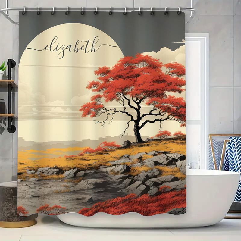Modern Bathroom Decor Printed Shower Curtain Featuring A Stunning Sunset Tree Design In Red And Yellow Colors For Hom W60H190(CM)-1 Pcs
Modern Bathroom Decor Printed Shower Curtain Featuring A Stunning Sunset Tree Design In Red And Yellow Colors For Hom W60H190(CM)-1 Pcs