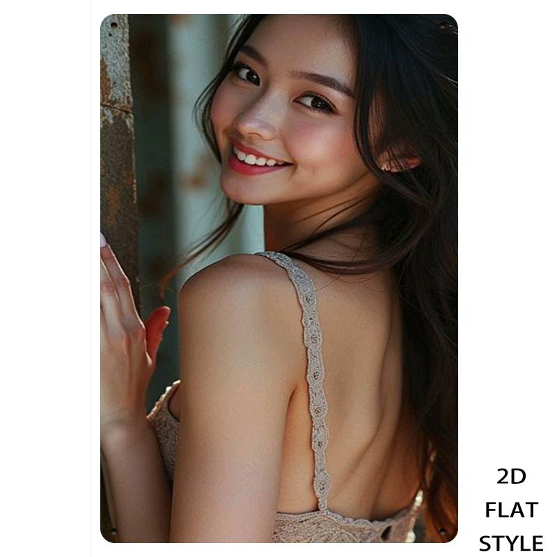 HD Metal Tin Sign Beautiful Asian Woman in Lace Backless Top Cozy Japanese Home Scene Vintage Wall Art Plaque Retro D Decor for 20x30cm(7.8x11.8inch)
HD Metal Tin Sign Beautiful Asian Woman in Lace Backless Top Cozy Japanese Home Scene Vintage Wall Art Plaque Retro D Decor for 20x30cm(7.8x11.8inch)
