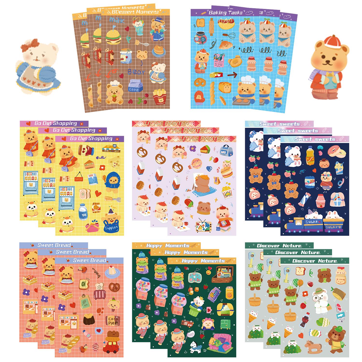 8PCS Cute Cartoon Bear Baking Stickers Waterproof Doodle Collage Decoration for Laptop Phone Computer
8PCS Cute Cartoon Bear Baking Stickers Waterproof Doodle Collage Decoration for Laptop Phone Computer