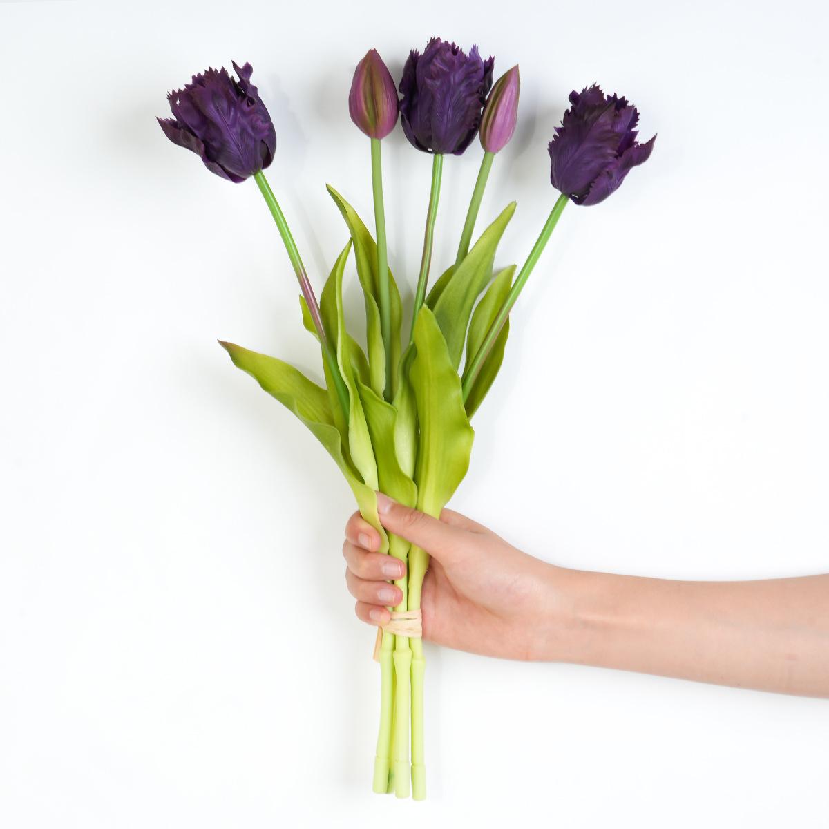 5-головка хвиляста м яка гумова штучна квітка тюльпан, високоякісний домашній святковий декор тюльпан штучна квітка темно-фіолетовий колір
5-головка хвиляста м яка гумова штучна квітка тюльпан, високоякісний домашній святковий декор тюльпан штучна квітка темно-фіолетовий колір