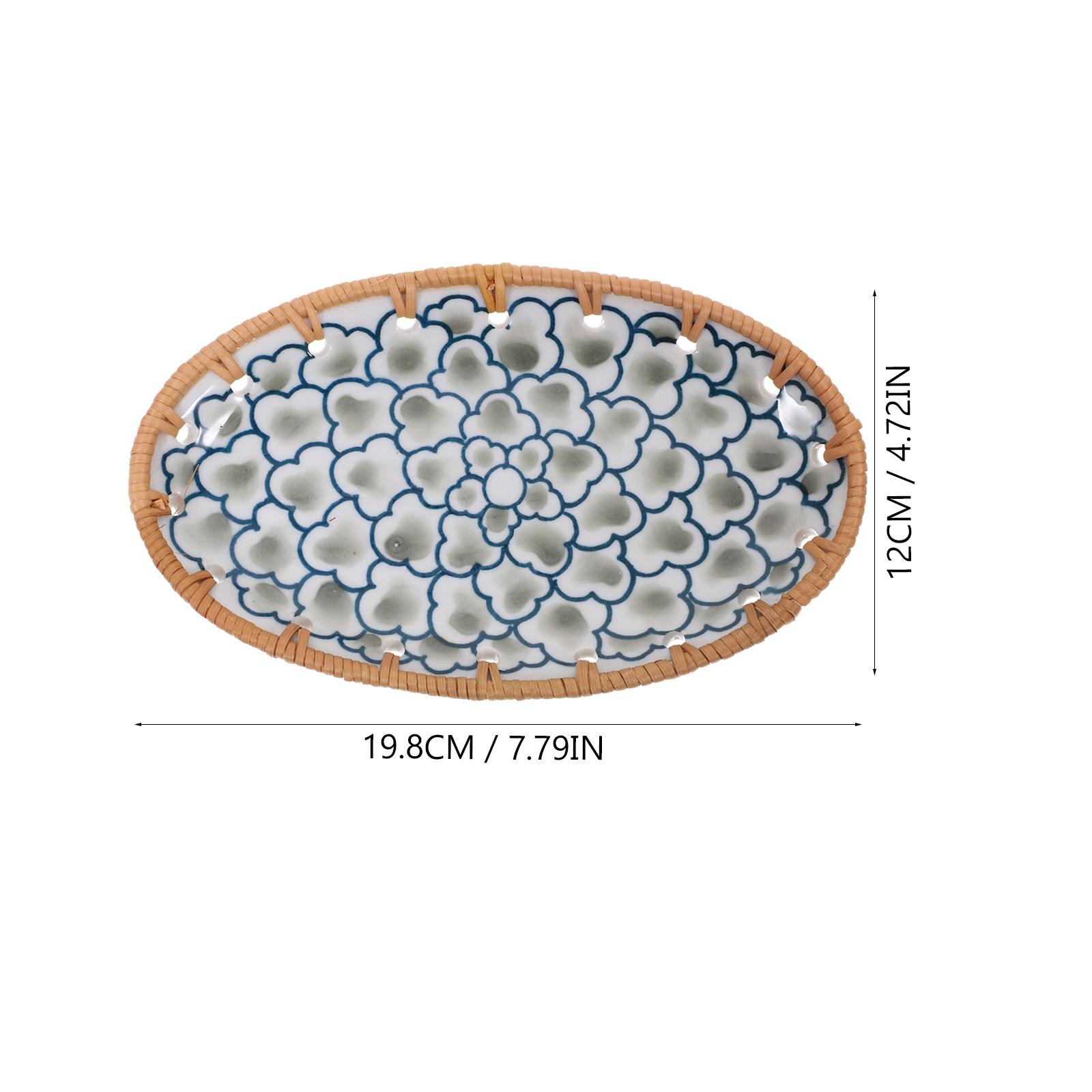 Oval Ceramic Fruit Plate Handmade Bamboo Frame Food Serving Tray for Home Party Wedding Decoration Desktop Organizing
Oval Ceramic Fruit Plate Handmade Bamboo Frame Food Serving Tray for Home Party Wedding Decoration Desktop Organizing