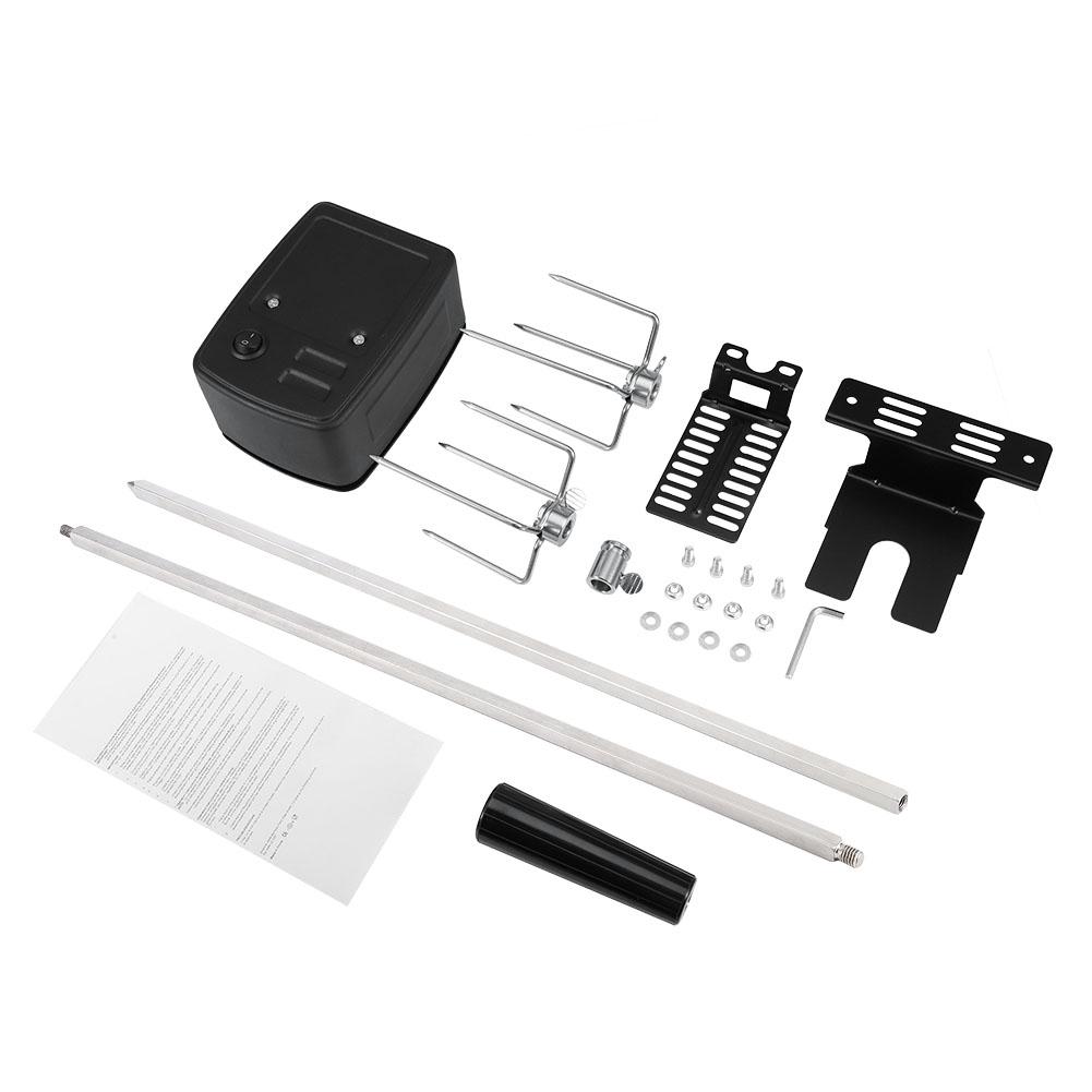 Universal Rotisserie Kit for Barbecue Stainless Steel Spit Rod Meat Forks with Electric Motor
Universal Rotisserie Kit for Barbecue Stainless Steel Spit Rod Meat Forks with Electric Motor