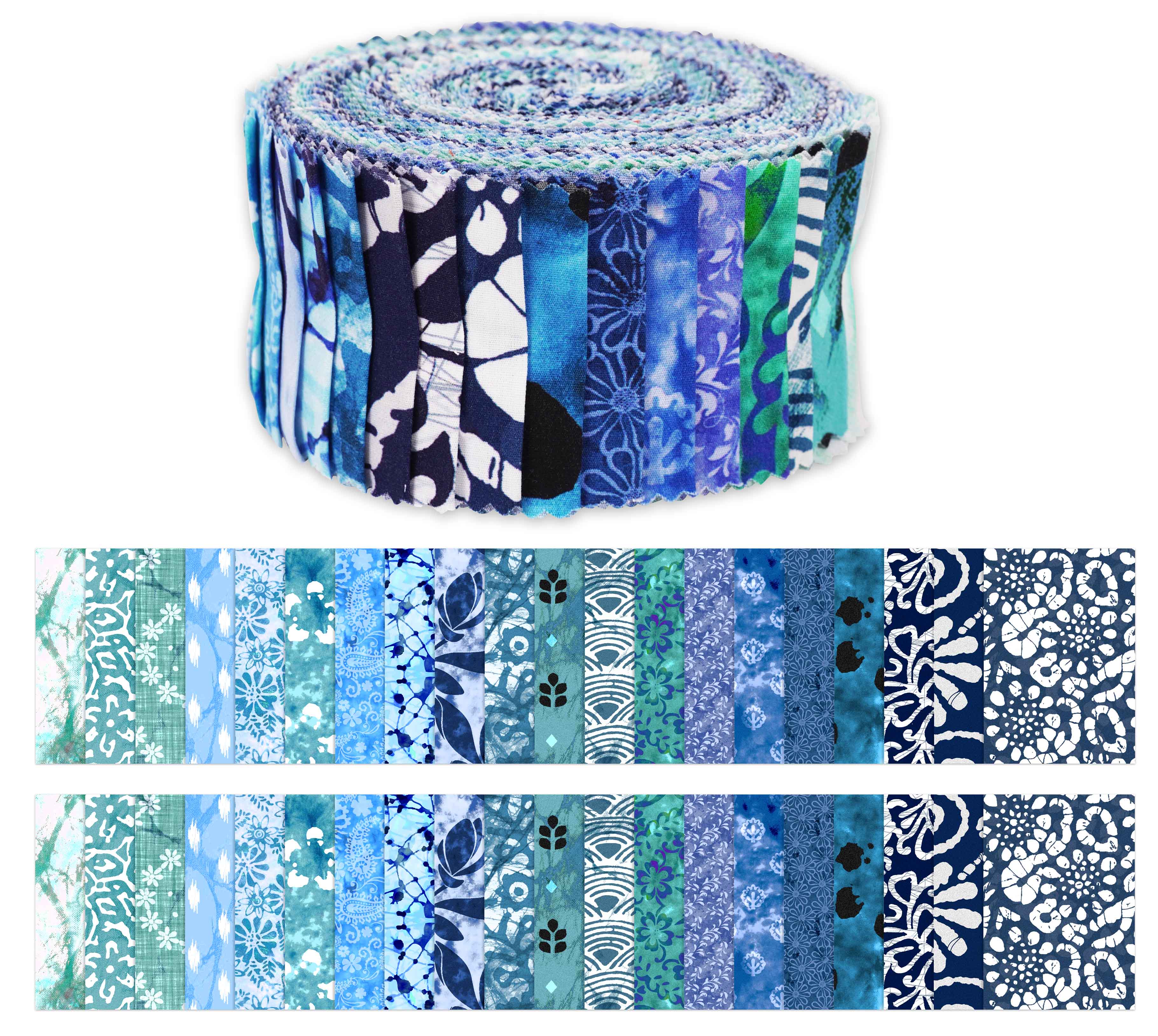 Soimoi 40Pcs Batik Print Cotton Precut Fabrics For Quilting Craft Strips 2.5x42inches Jelly Roll - Sea Green & 1.5x42inches
Soimoi 40Pcs Batik Print Cotton Precut Fabrics For Quilting Craft Strips 2.5x42inches Jelly Roll - Sea Green & 1.5x42inches