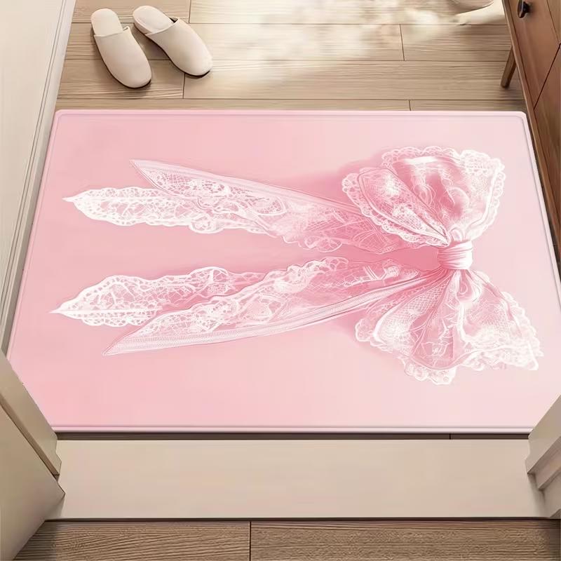 Pink Bow Print Door Mat Soft Non-Slip Home Decor Entryway Rug Cute Girly Style Bow Ribbon Pattern Carpet for Entry Door 40x60cm
Pink Bow Print Door Mat Soft Non-Slip Home Decor Entryway Rug Cute Girly Style Bow Ribbon Pattern Carpet for Entry Door 40x60cm