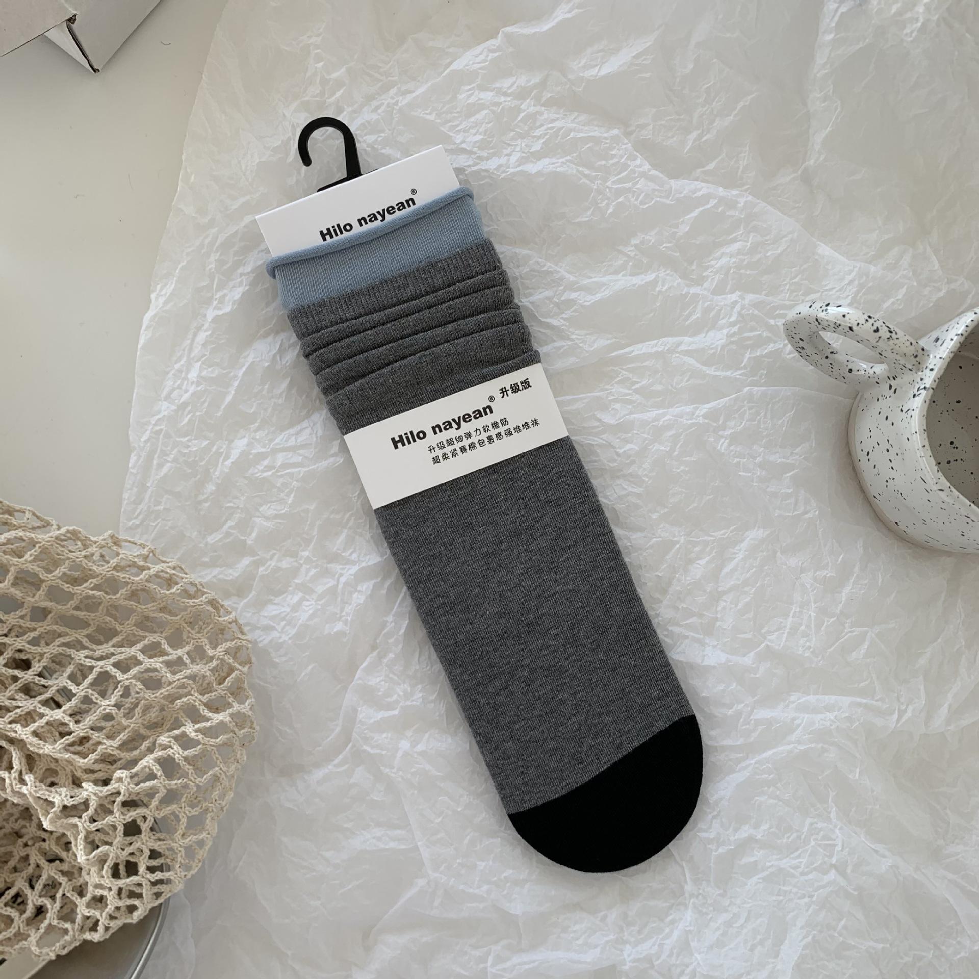 Autumn/Winter Women s One-Piece Socks: Color Blocking, Contrasting Ribbed Cuff, Rolled Hem, Mid-Calf, Seamless. Perfect for those in the know. One Size серый/синий
Autumn/Winter Women s One-Piece Socks: Color Blocking, Contrasting Ribbed Cuff, Rolled Hem, Mid-Calf, Seamless. Perfect for those in the know. One Size серый/синий