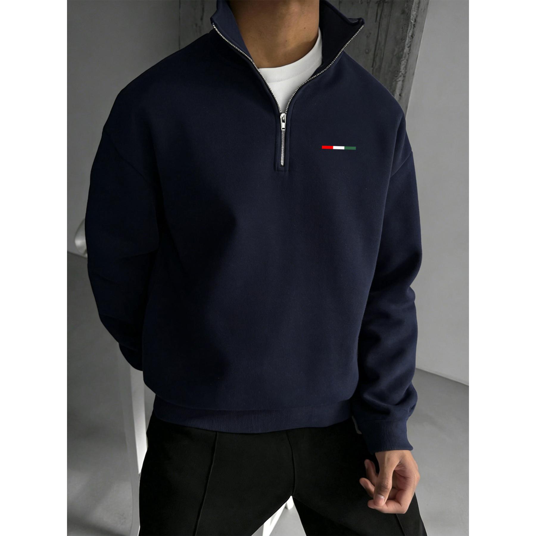 Everyday Versatile ITALY Three-Color Striped Half-Zip Sweatshirt: Simple, Casual, Loose-Fit, Stand-Up Collar Pullover L чёрный
Everyday Versatile ITALY Three-Color Striped Half-Zip Sweatshirt: Simple, Casual, Loose-Fit, Stand-Up Collar Pullover L чёрный