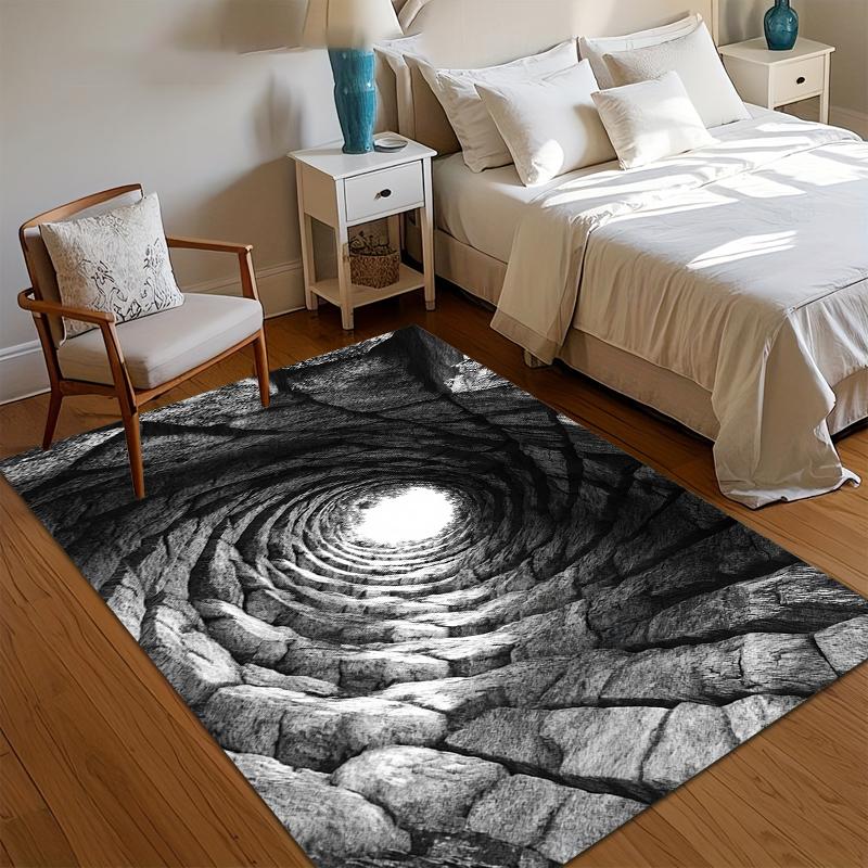 Black White Swirl Cave Area Rug Non Slip Washable Mat for Bedroom Surreal Home Decor Aesthetic Modern Art Bedroom 50cmx80cm
Black White Swirl Cave Area Rug Non Slip Washable Mat for Bedroom Surreal Home Decor Aesthetic Modern Art Bedroom 50cmx80cm