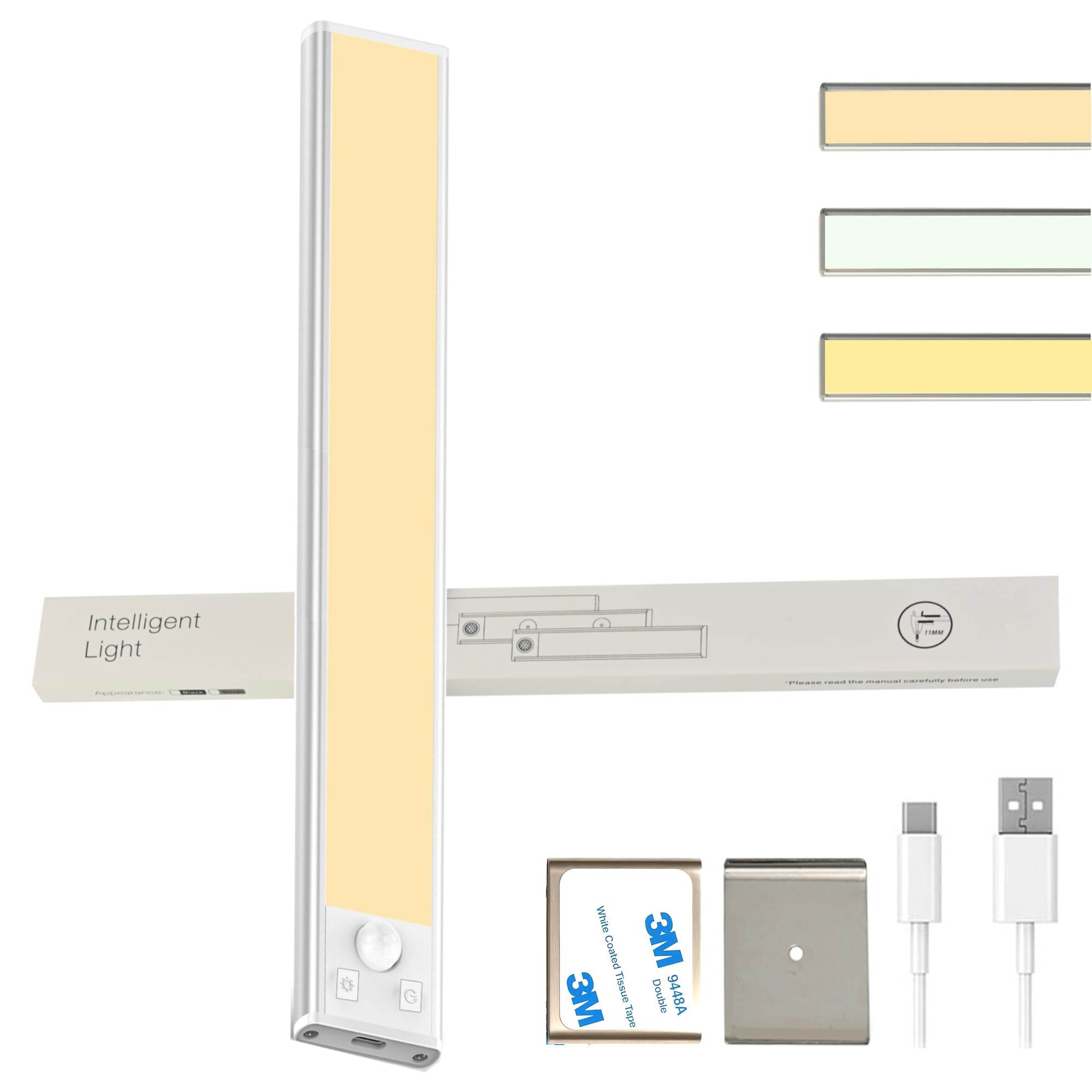 ZHOUMIN Motion Sensor Indoor Rechargeable LED Bar Light Dimming Sensor 3 Color Switching Charging 1500mAh Can Be Used as a Closet Kitchen Daylight білий
ZHOUMIN Motion Sensor Indoor Rechargeable LED Bar Light Dimming Sensor 3 Color Switching Charging 1500mAh Can Be Used as a Closet Kitchen Daylight білий