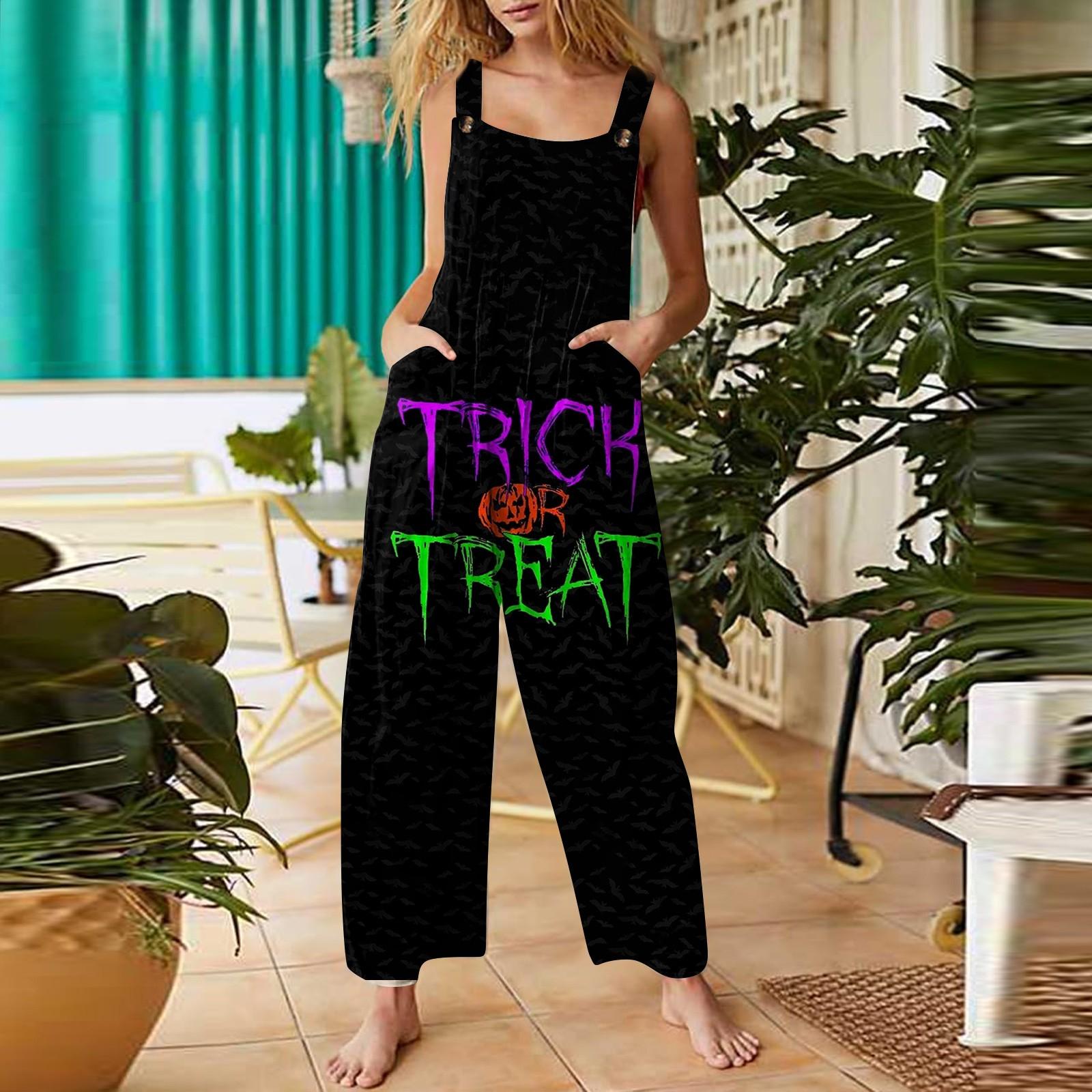 Женский повседневный комбинезон с принтом на Хэллоуин, хлопковый комбинезон без рукавов с принтом L чёрный
Женский повседневный комбинезон с принтом на Хэллоуин, хлопковый комбинезон без рукавов с принтом L чёрный