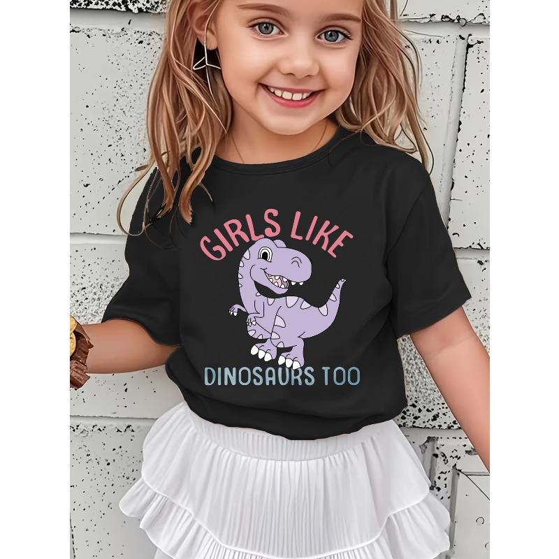 European sizes Girls Like Dinosaurs Too - Colorful Letters and Dinosaur Print - Trendy, Novel, and Versatile Crew Neck T-shirt 98cm чёрный
European sizes Girls Like Dinosaurs Too - Colorful Letters and Dinosaur Print - Trendy, Novel, and Versatile Crew Neck T-shirt 98cm чёрный