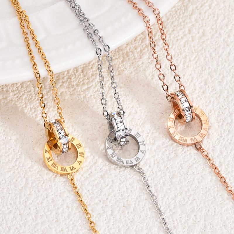 Roman Double Ring Diamond-Set Titanium Steel Non-Fading Minimalist Double Chain Bracelet
Roman Double Ring Diamond-Set Titanium Steel Non-Fading Minimalist Double Chain Bracelet
