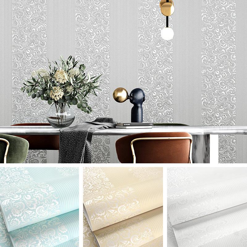 9.5M Modern Simple Wallpaper Bedroom 3D Living Room White Vertical Stripe Non Woven Wall Cloth European TV Background Wall Paper
9.5M Modern Simple Wallpaper Bedroom 3D Living Room White Vertical Stripe Non Woven Wall Cloth European TV Background Wall Paper