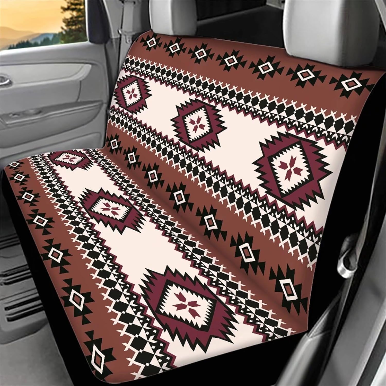 Aztec Rear Bench Seat Cover Western Car Accessories Universal Back Seat Cover for SUV Truck Split Stretchy Backrest Protector for Kids Car Interior Aztec 2
Aztec Rear Bench Seat Cover Western Car Accessories Universal Back Seat Cover for SUV Truck Split Stretchy Backrest Protector for Kids Car Interior Aztec 2