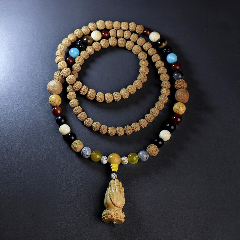 Japa mala 108 beads Vajra Bodhi,Japamala naturally rudraksha bracelet,Prayer beads meditation yoga bracelet,dropshiping
Japa mala 108 beads Vajra Bodhi,Japamala naturally rudraksha bracelet,Prayer beads meditation yoga bracelet,dropshiping