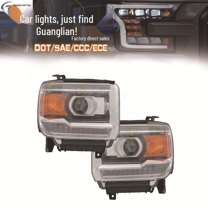 LED Headlights for 2014-2018 GMC Sierra (US Spec) Clear Lens + Aluminum Trim + No Color Reflector
LED Headlights for 2014-2018 GMC Sierra (US Spec) Clear Lens + Aluminum Trim + No Color Reflector